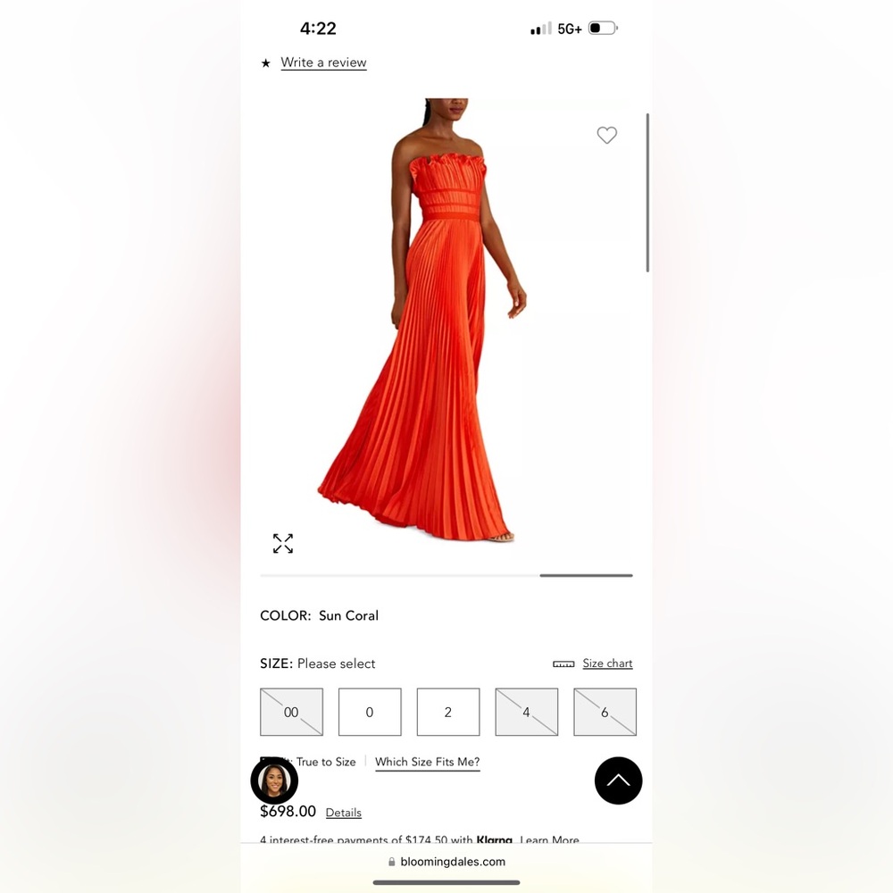 AMUR Losey Ruffle Neck Gown
